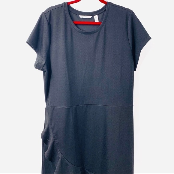 Isaac Mizrahi LIve Short Sleeve Ruffle Hem Dress - Picture 2 of 8